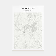 Warwick Map Portrait Poster