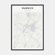 Warwick Map Portrait Poster