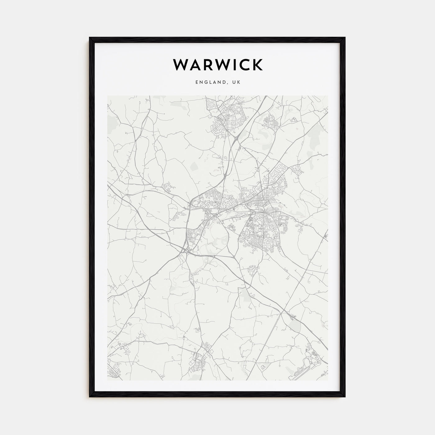 Warwick Map Portrait Poster