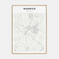 Warwick Map Portrait Poster