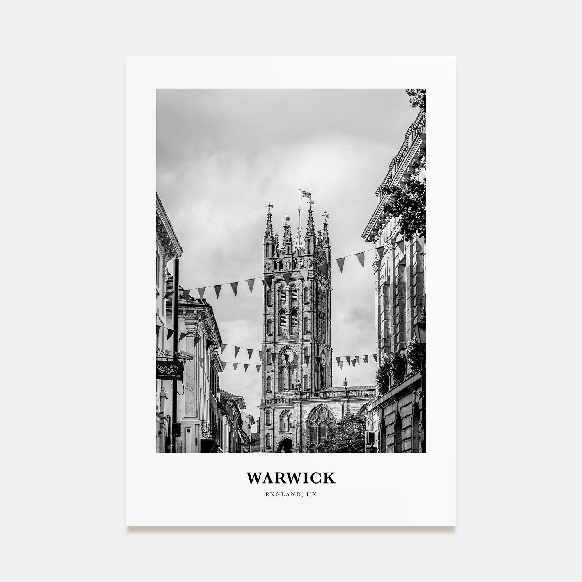 Warwick Portrait B&W Poster