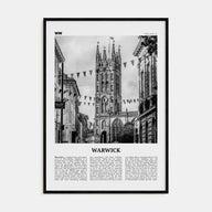 Warwick Travel B&W Poster