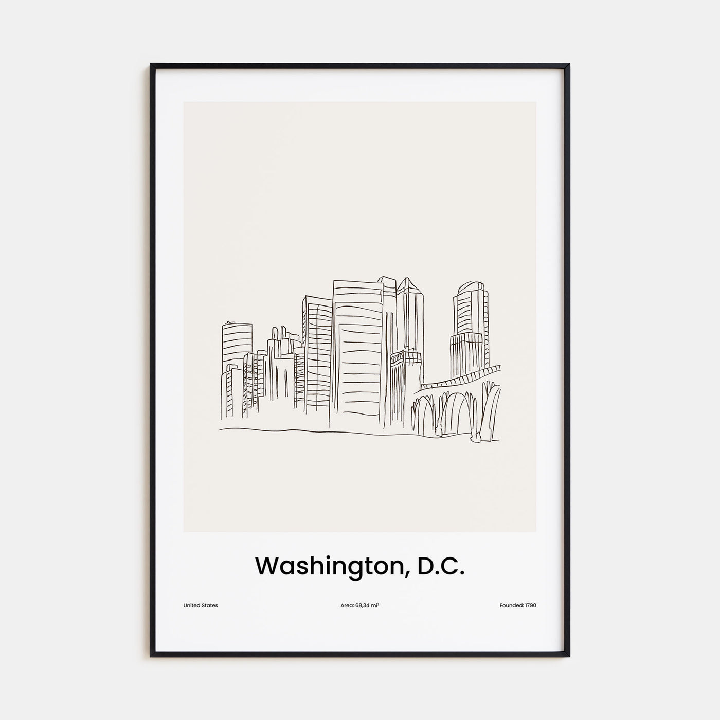 Washington, D.C. Drawn No 1 Poster