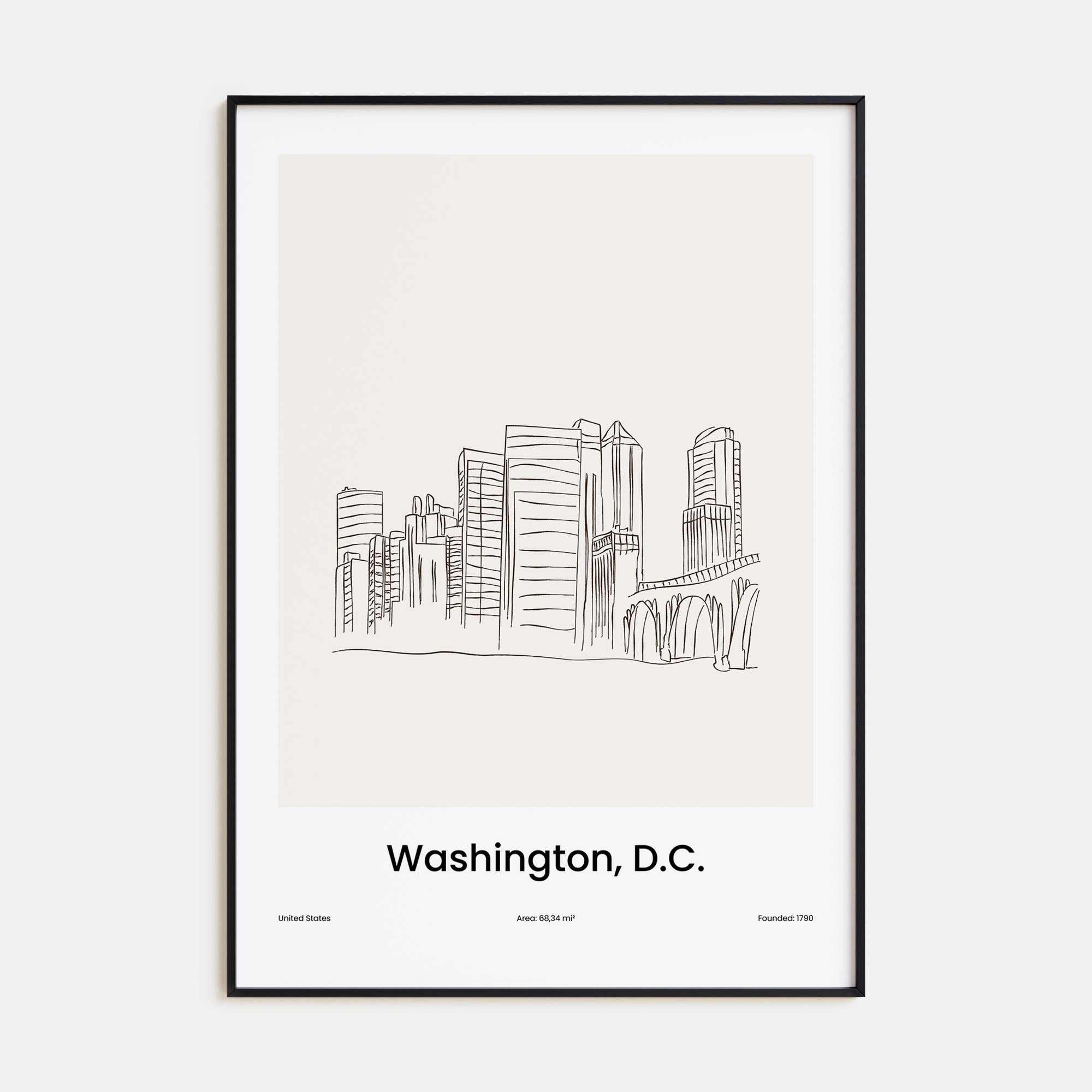 Washington, D.C. Drawn No 1 Poster