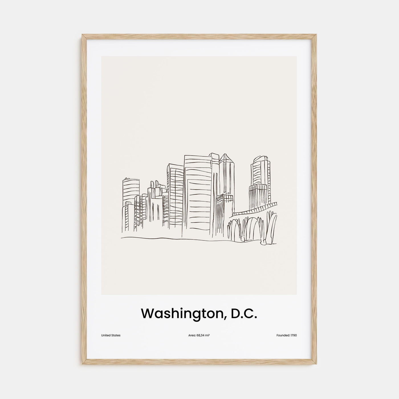 Washington, D.C. Drawn No 1 Poster