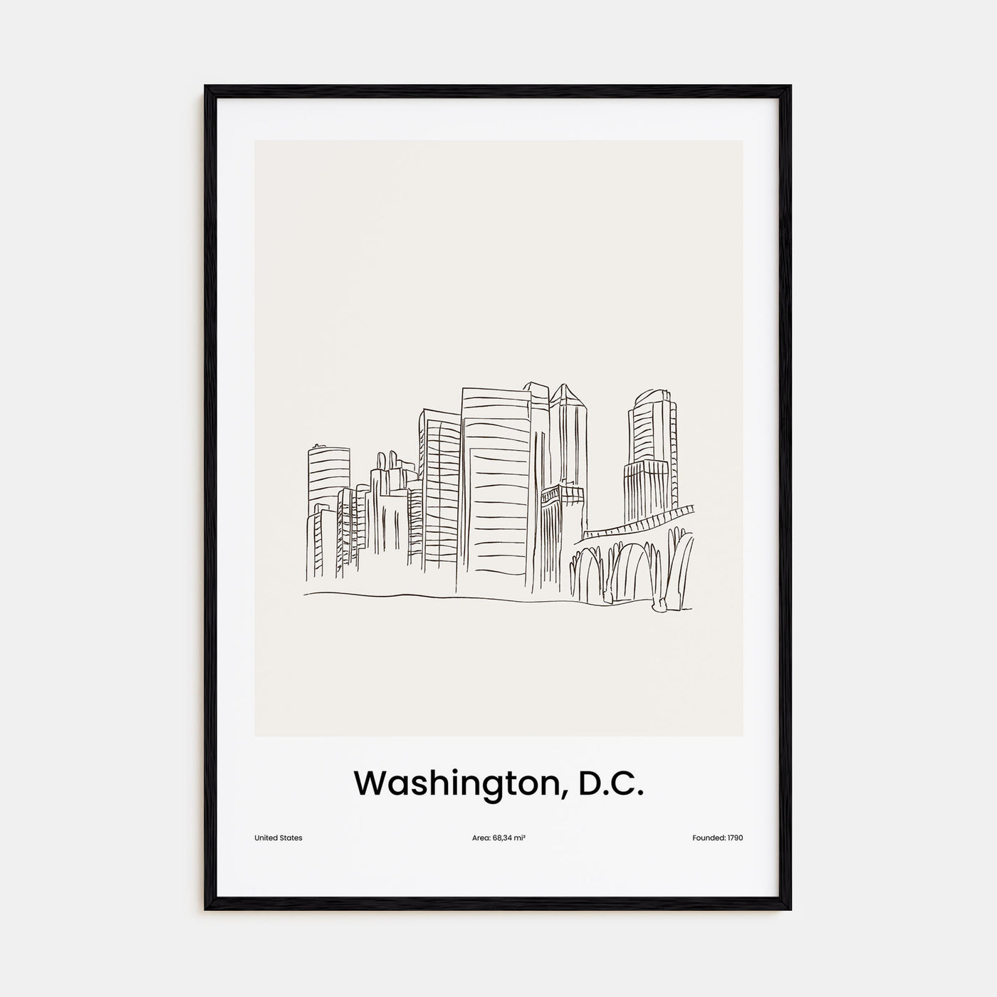 Washington, D.C. Drawn No 1 Poster
