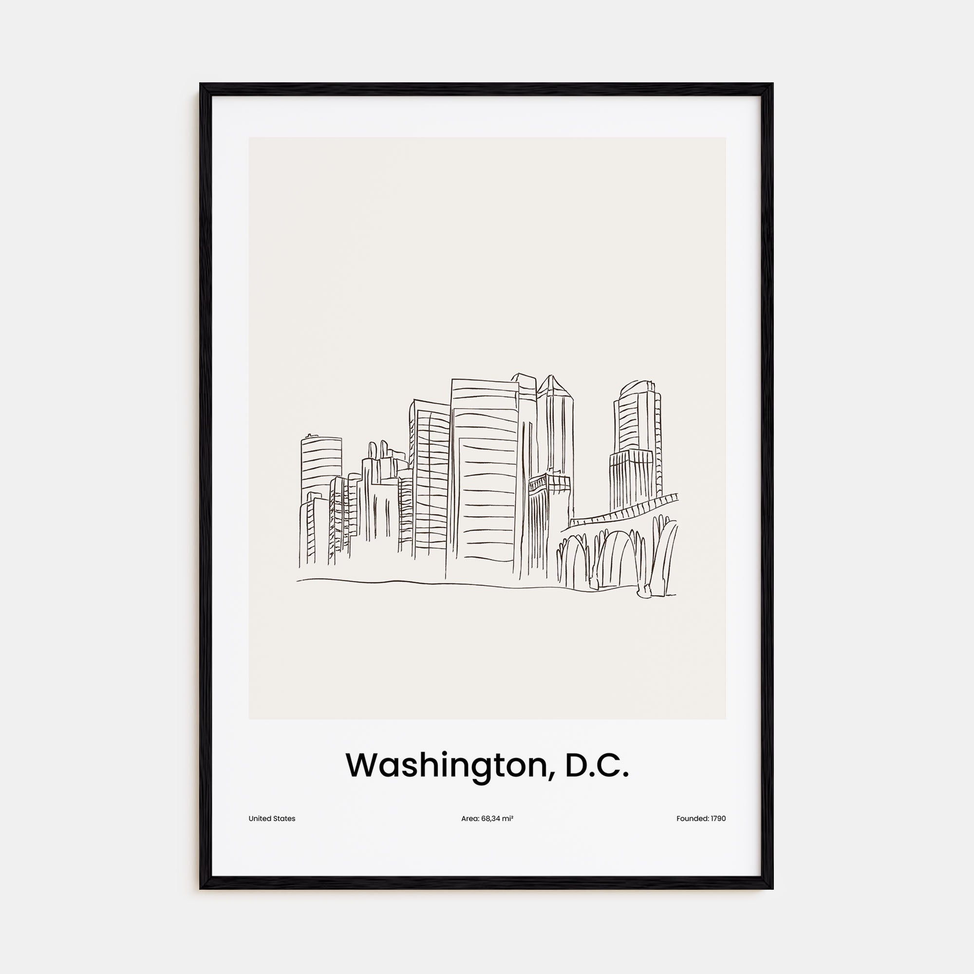 Washington, D.C. Drawn No 1 Poster