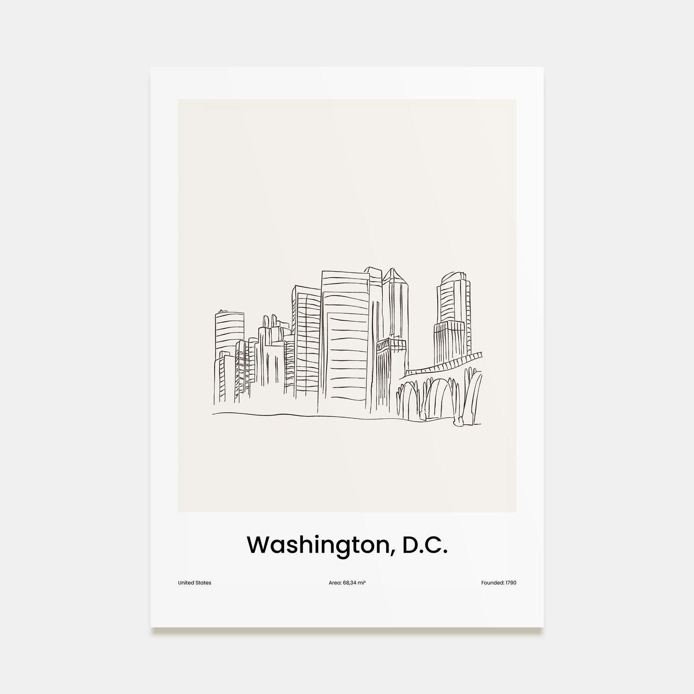 Washington, D.C. Drawn No 1 Poster