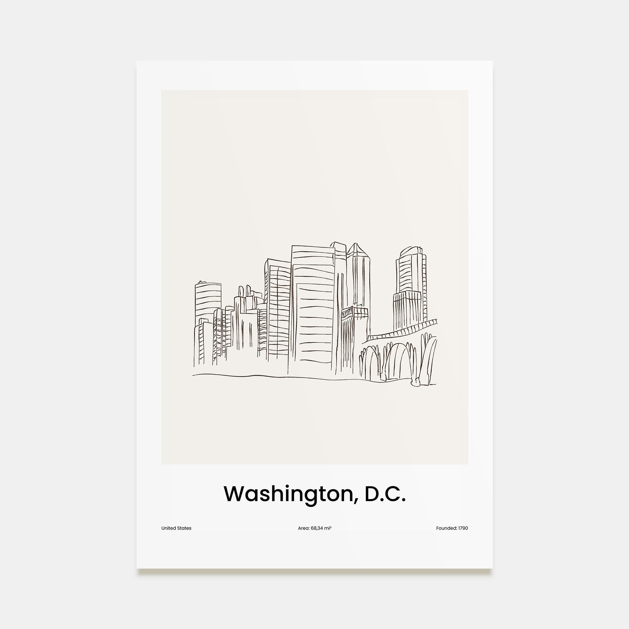 Washington, D.C. Drawn No 1 Poster