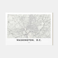 Washington, D.C. Map Landscape Poster