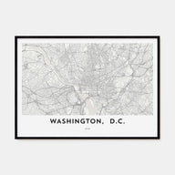 Washington, D.C. Map Landscape Poster