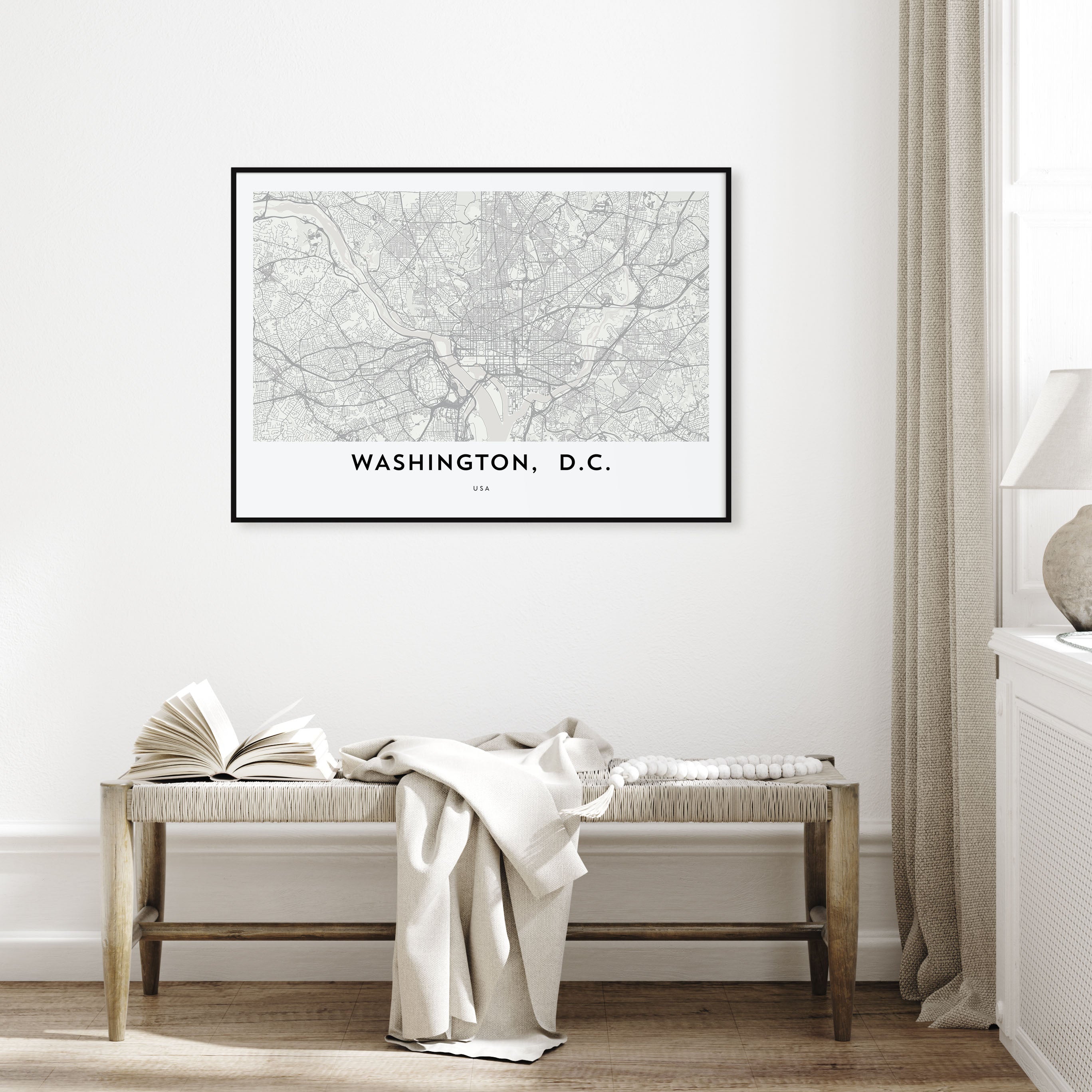 Washington, D.C. Map Landscape Poster