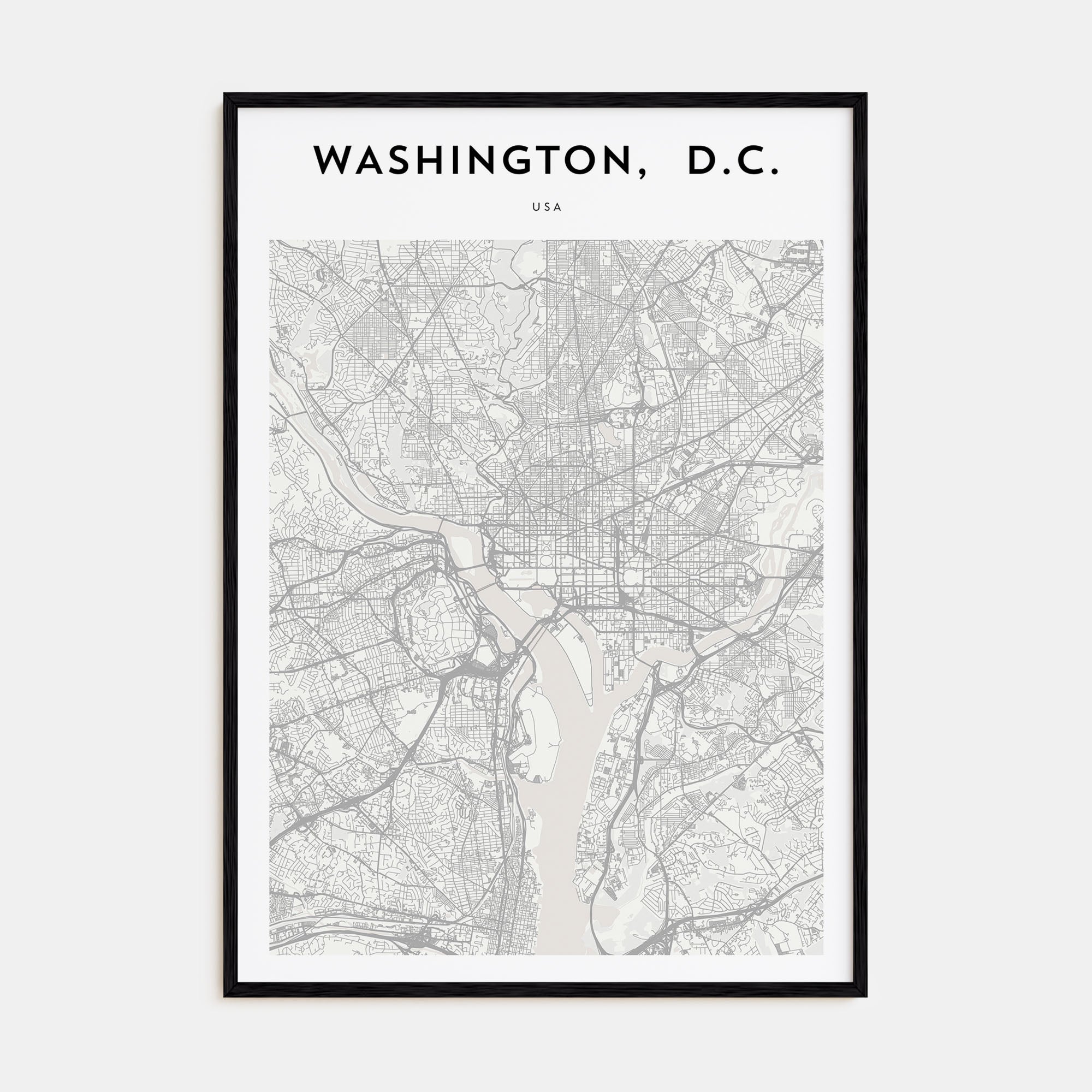 Washington, D.C. Map Portrait Poster