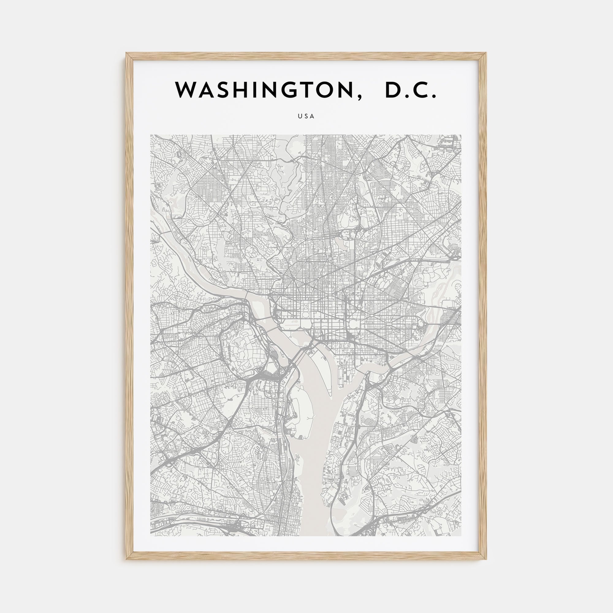Washington, D.C. Map Portrait Poster