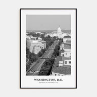 Washington, D.C. Portrait B&W No 1 Poster