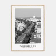 Washington, D.C. Portrait B&W No 1 Poster