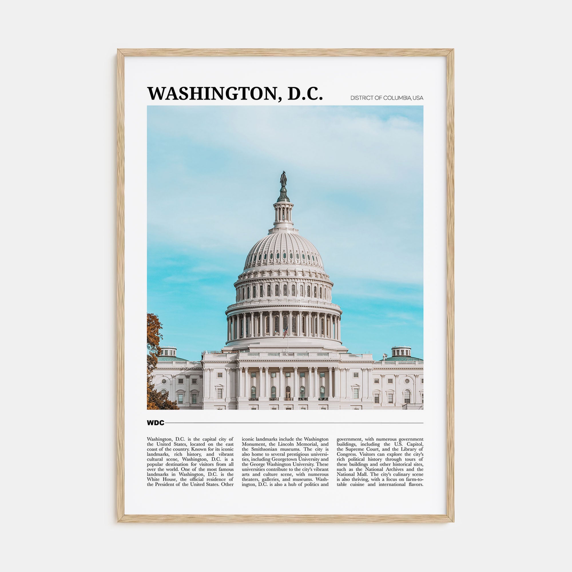 Washington, D.C. Travel Color No 1 Poster