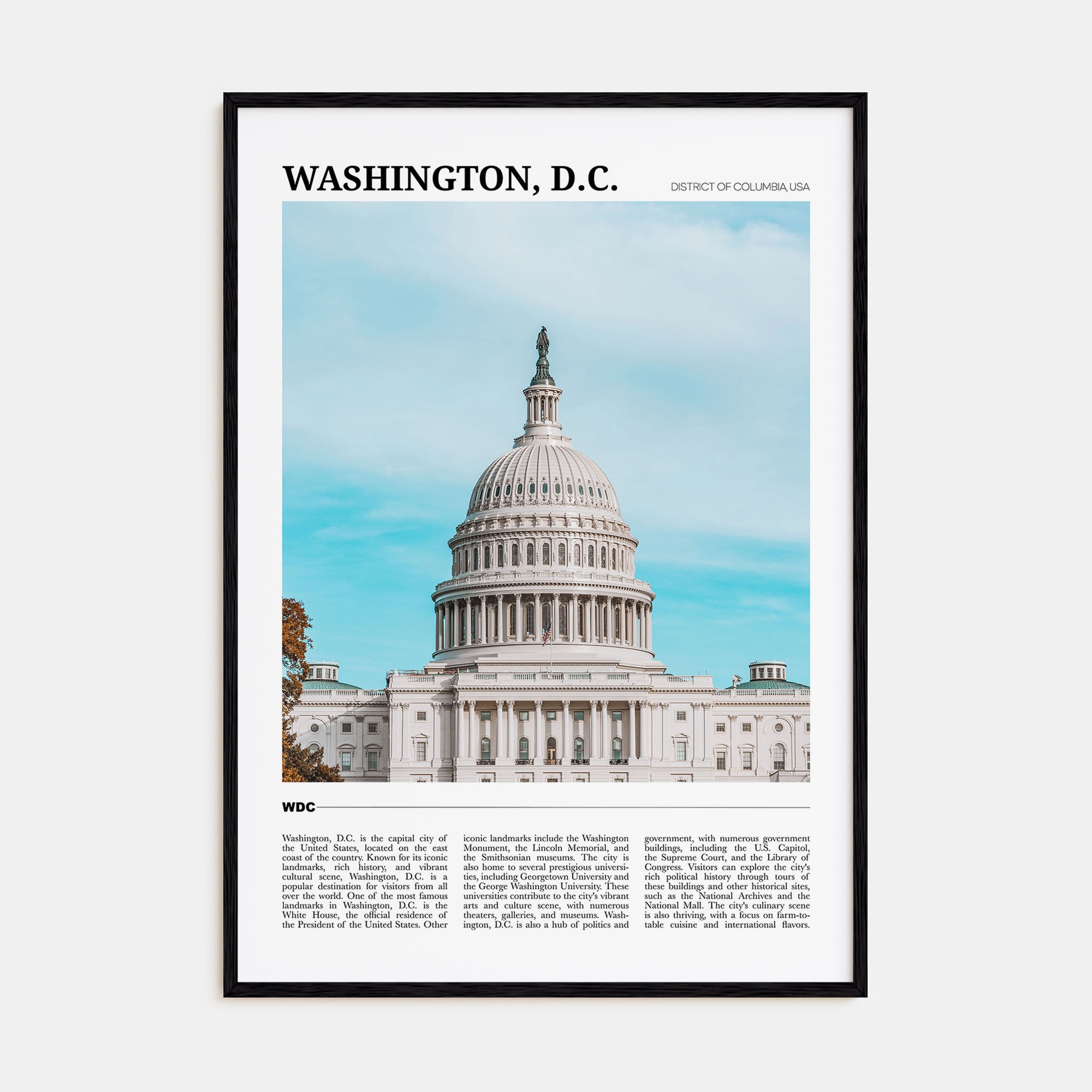 Washington, D.C. Travel Color No 1 Poster