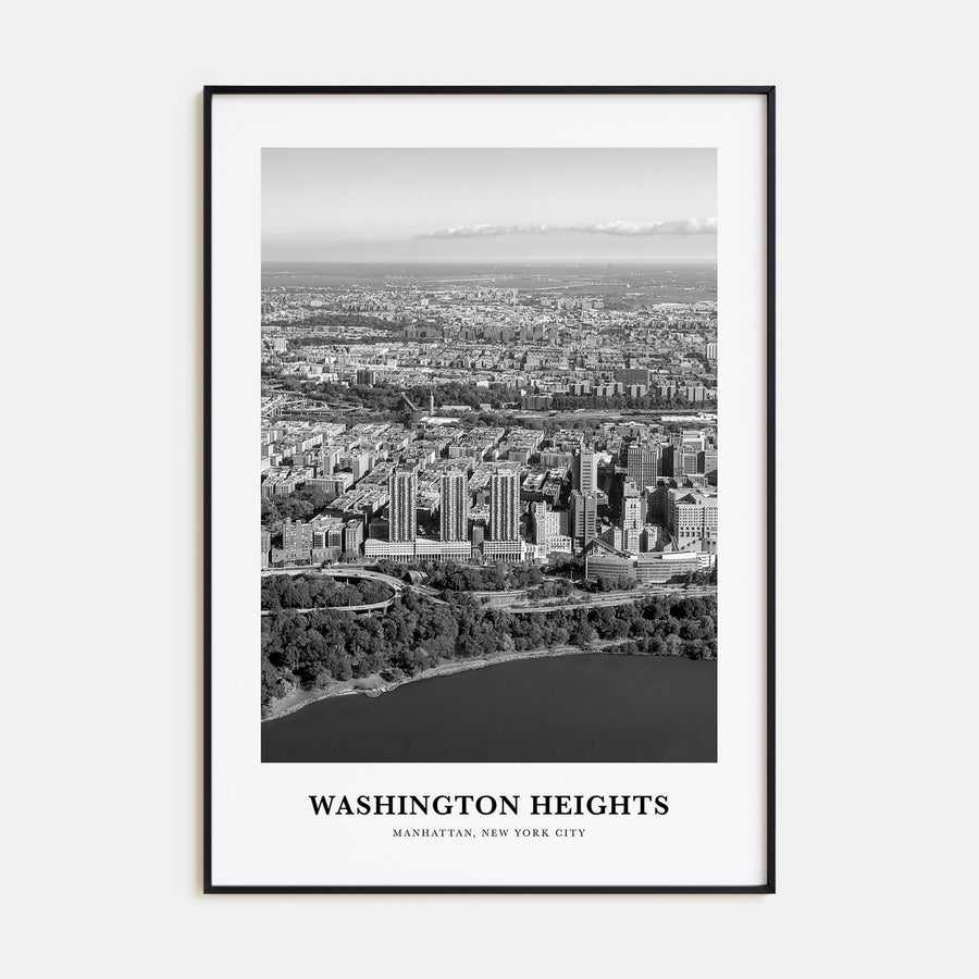 Washington Heights Portrait B&W Poster