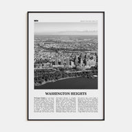 Washington Heights Travel B&W Poster