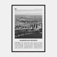 Washington Heights Travel B&W Poster