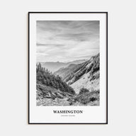 Washington (State) Portrait B&W No 1 Poster