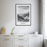 Washington (State) Portrait B&W No 1 Poster