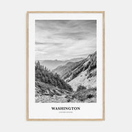 Washington (State) Portrait B&W No 1 Poster