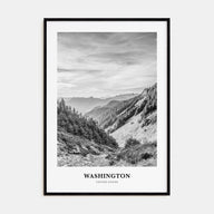 Washington (State) Portrait B&W No 1 Poster