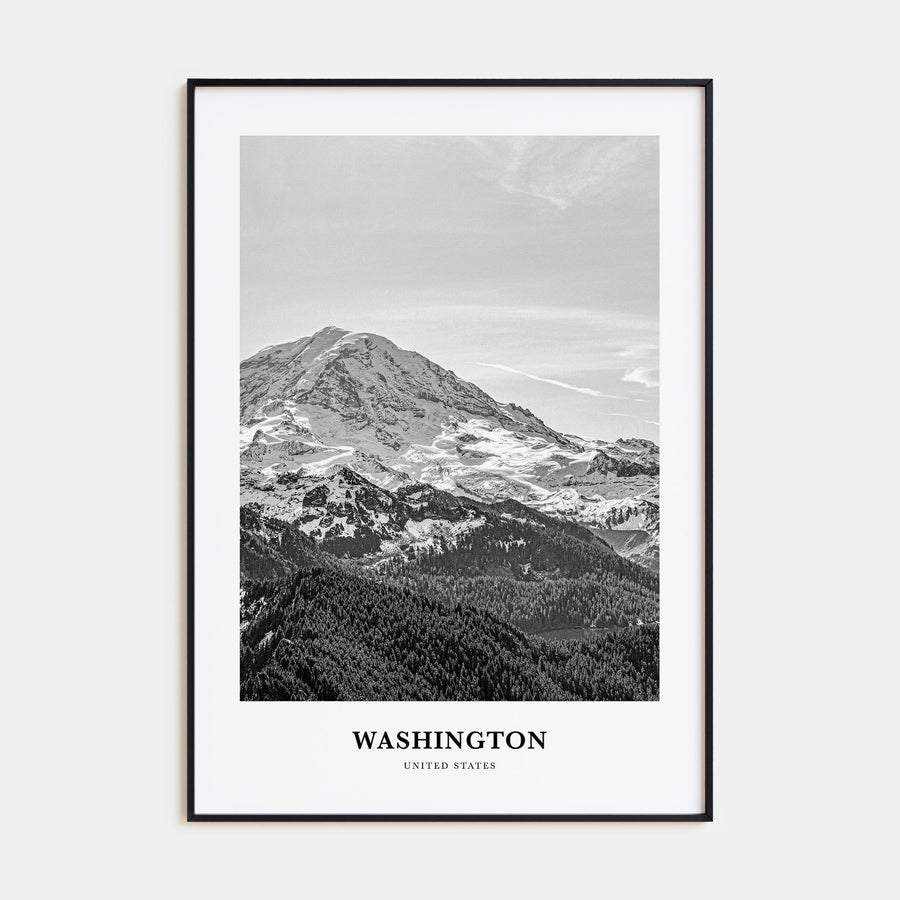 Washington (State) Portrait B&W No 2 Poster
