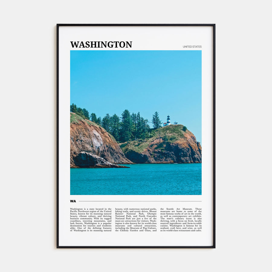 Washington (State) Travel Color Poster