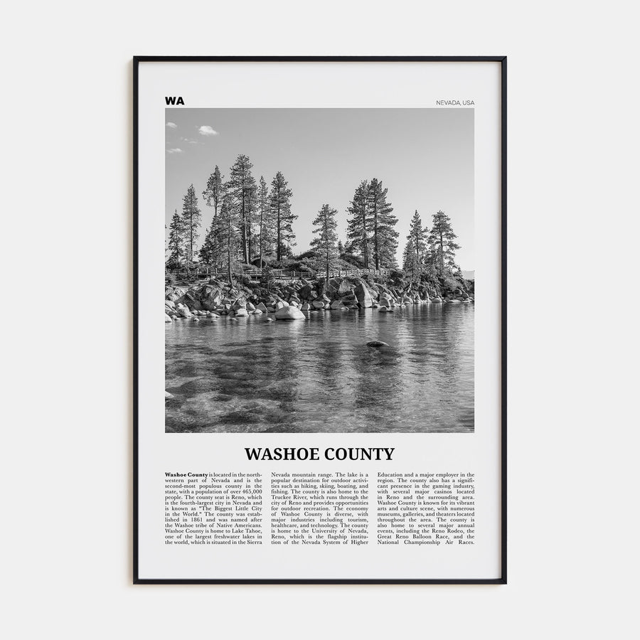 Washoe County Travel B&W Poster