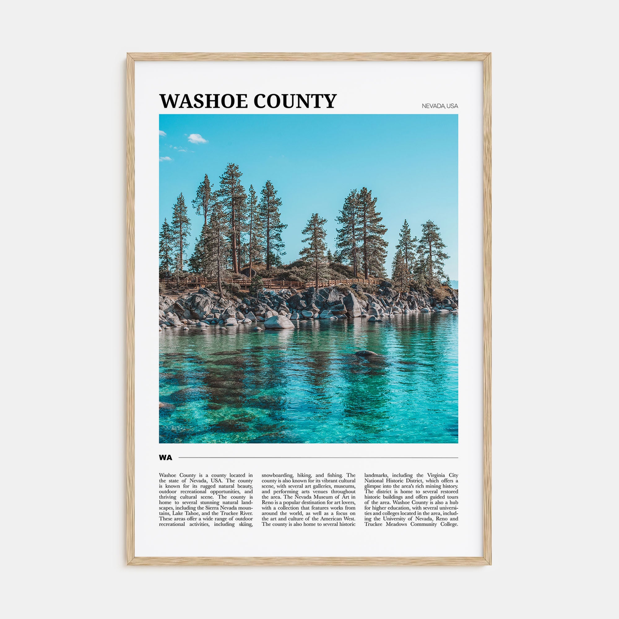 Washoe County Travel Color Poster