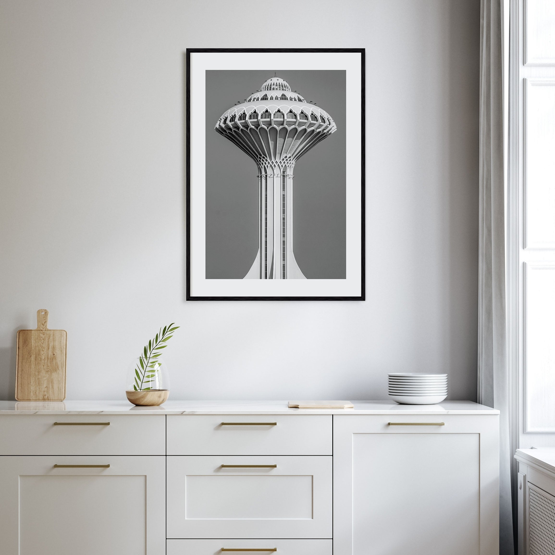 Water Tower Photo B&W No 1 Poster