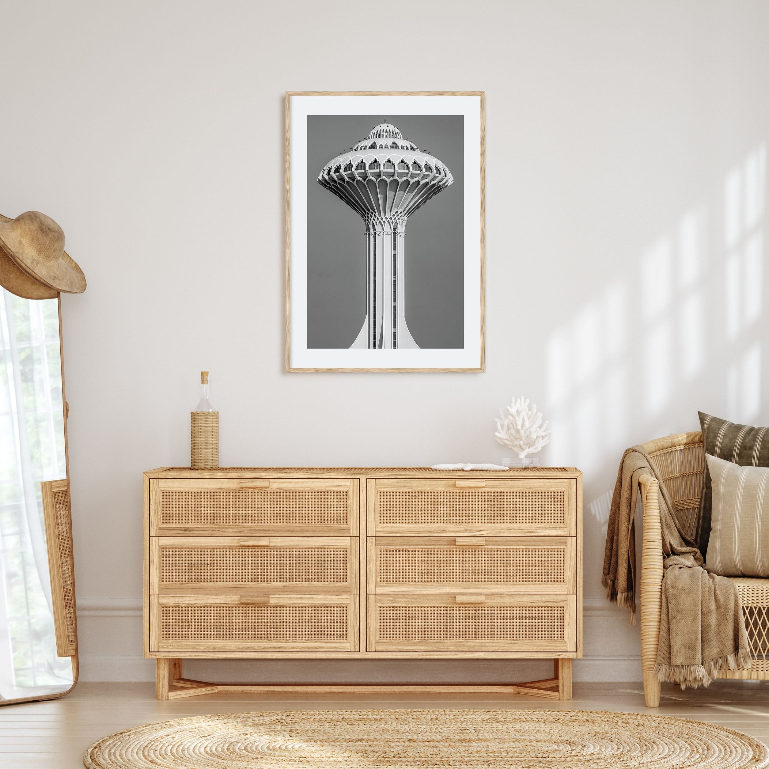 Water Tower Photo B&W No 1 Poster