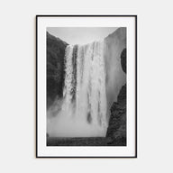Waterfall Photo B&W No 1 Poster