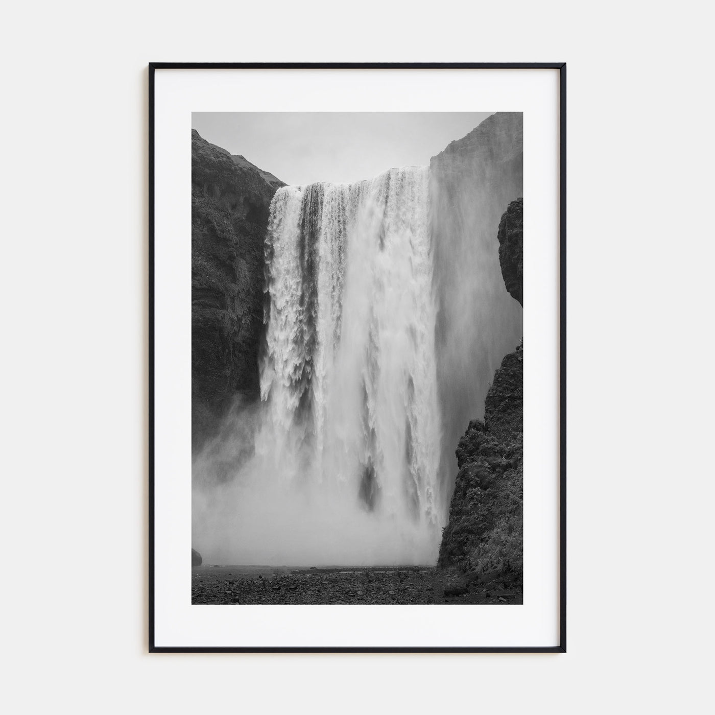 Waterfall Photo B&W No 1 Poster