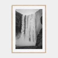 Waterfall Photo B&W No 1 Poster
