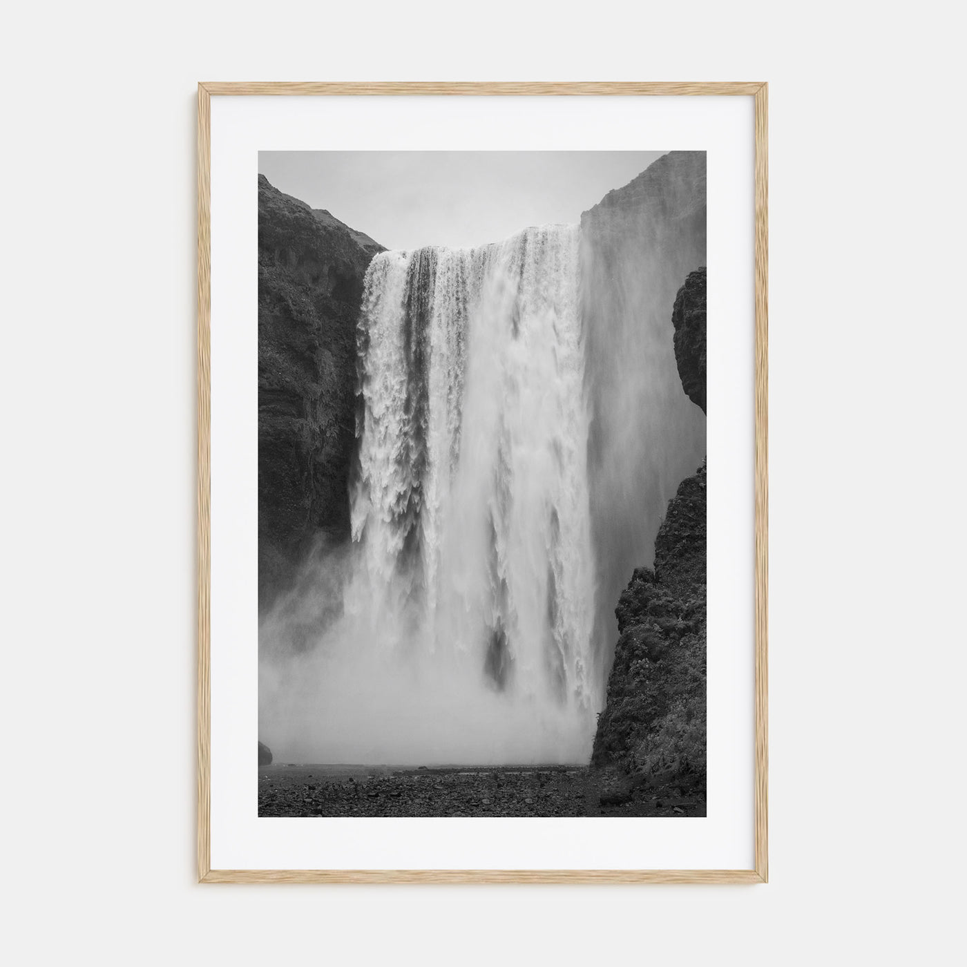 Waterfall Photo B&W No 1 Poster