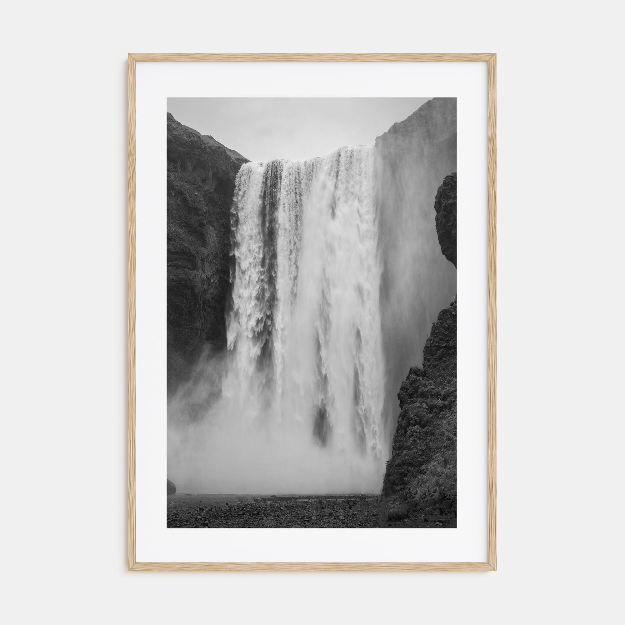 Waterfall Photo B&W No 1 Poster