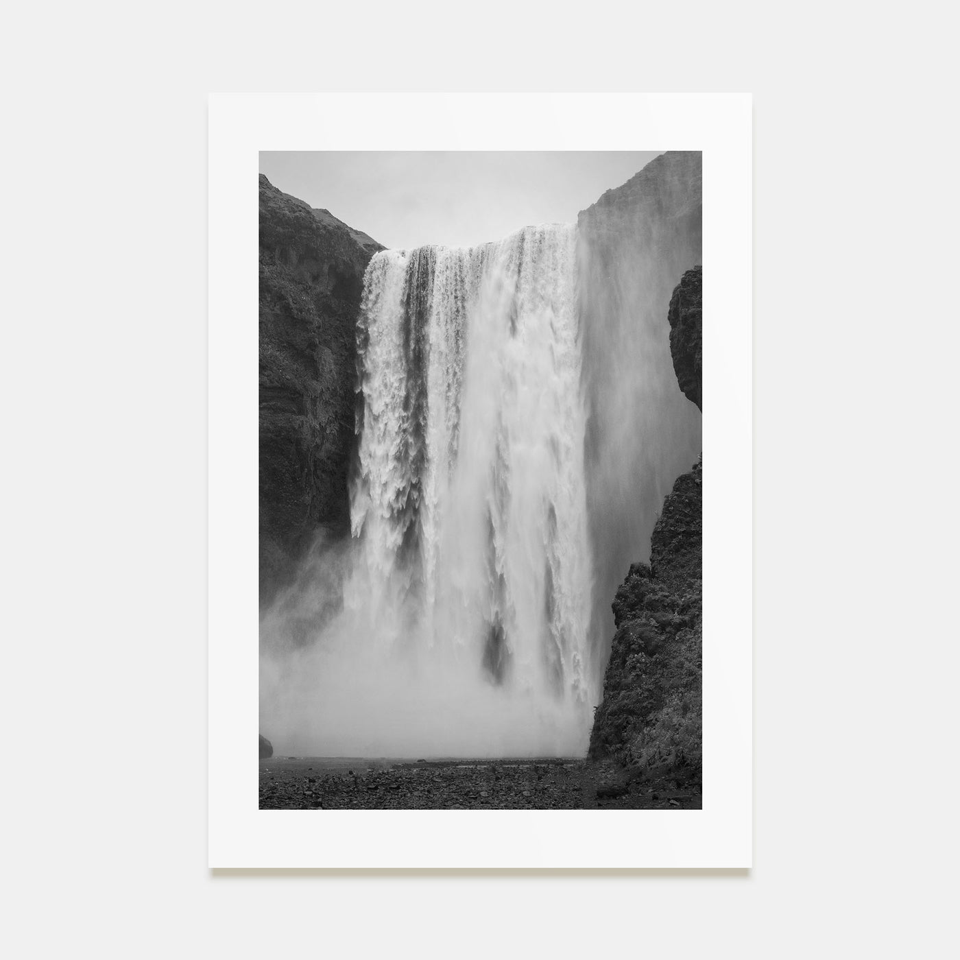 Waterfall Photo B&W No 1 Poster