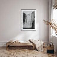 Waterfall Photo B&W No 1 Poster