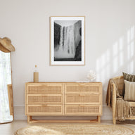 Waterfall Photo B&W No 1 Poster