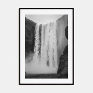 Waterfall Photo B&W No 1 Poster