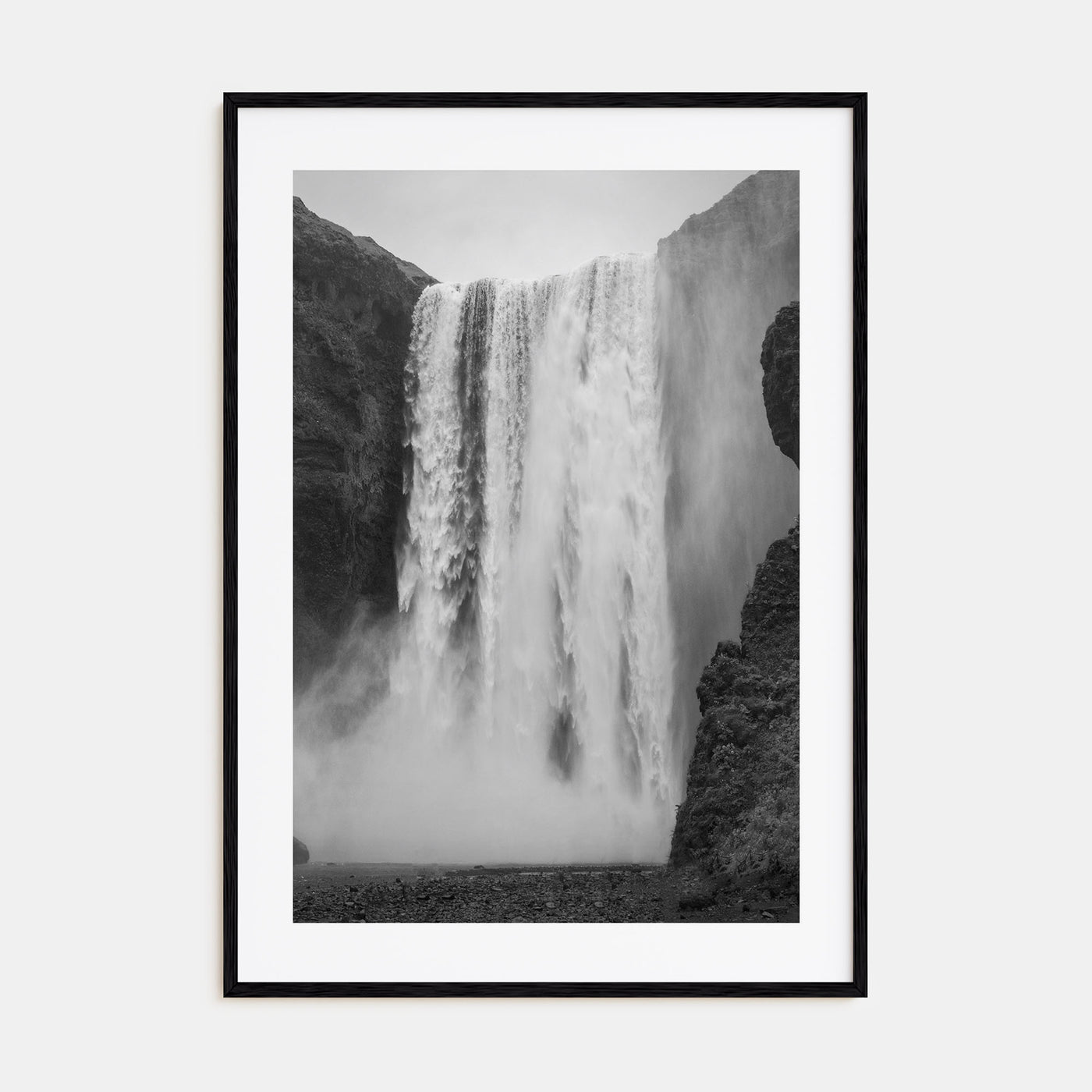 Waterfall Photo B&W No 1 Poster