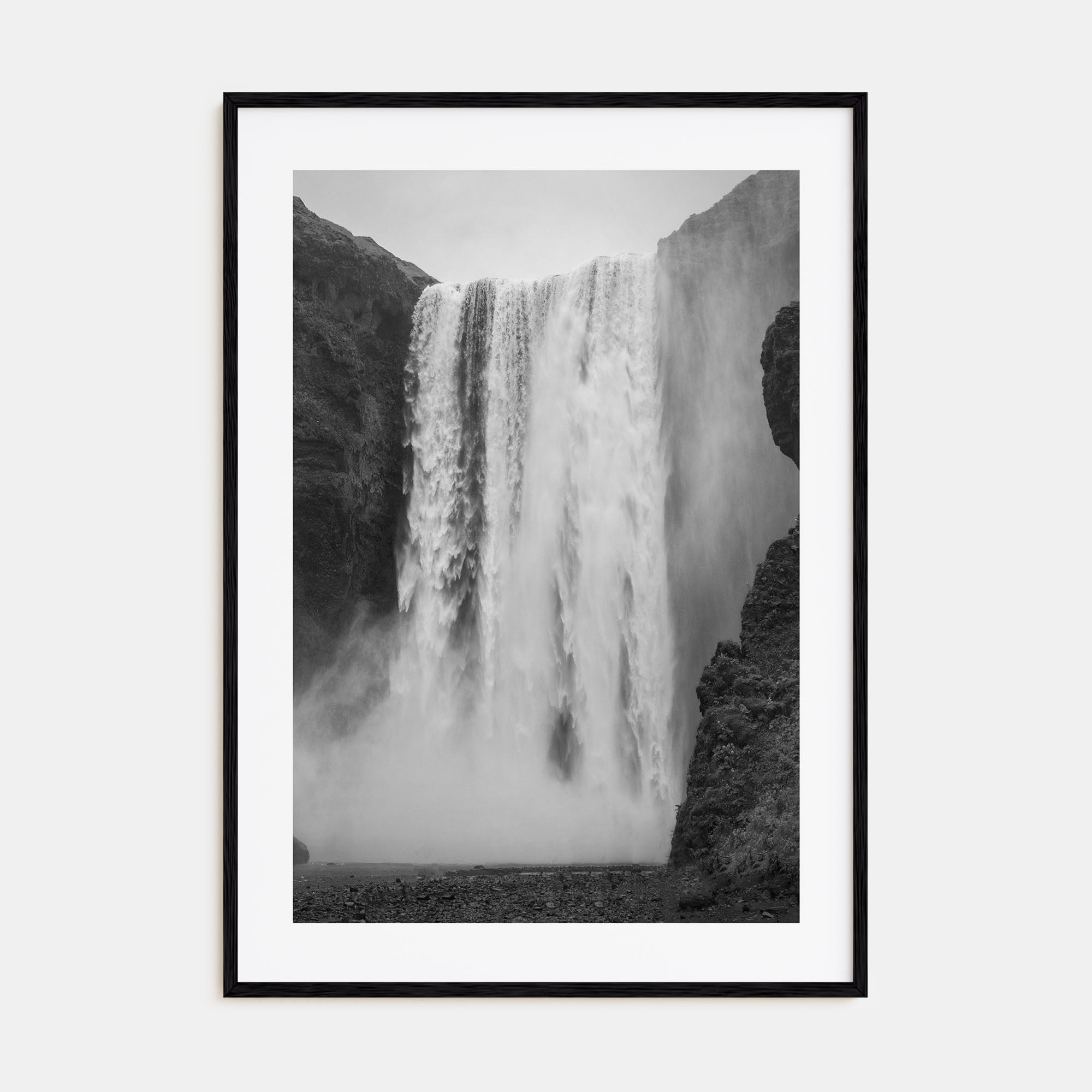 Waterfall Photo B&W No 1 Poster