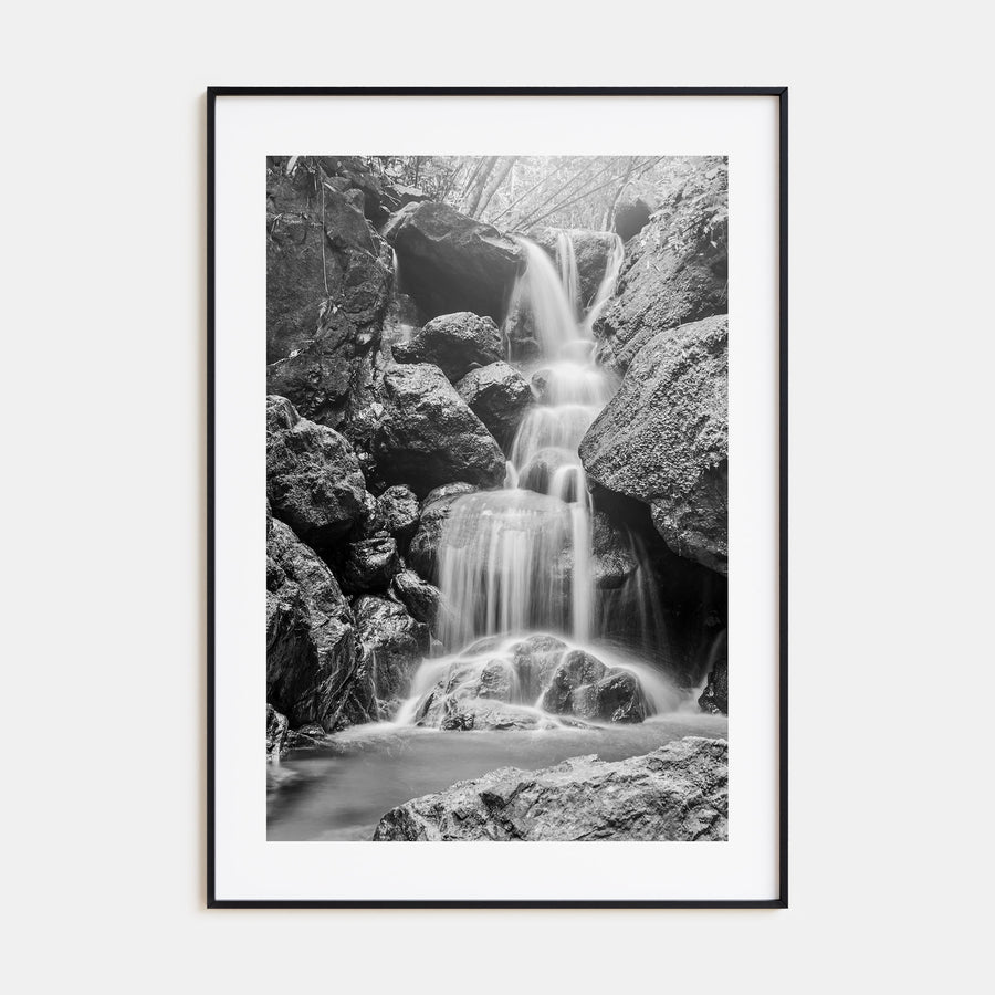 Waterfall Photo B&W No 2 Poster
