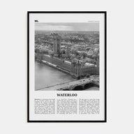 Waterloo Travel B&W Poster