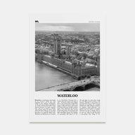 Waterloo Travel B&W Poster