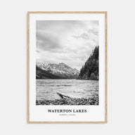 Waterton Lakes National Park Portrait B&W Poster
